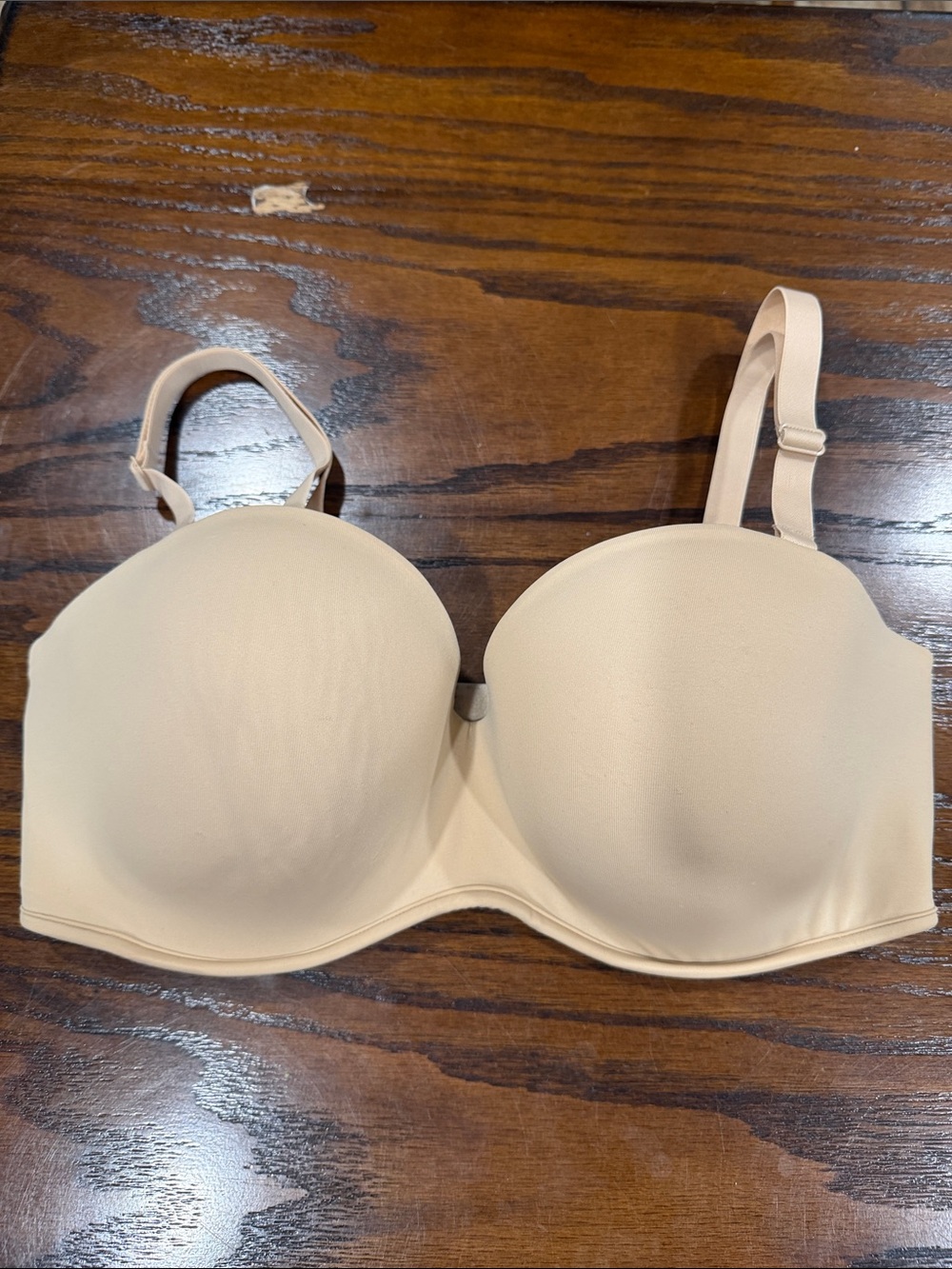 Cacique Beige Convertible Strapless T-Shirt Bra